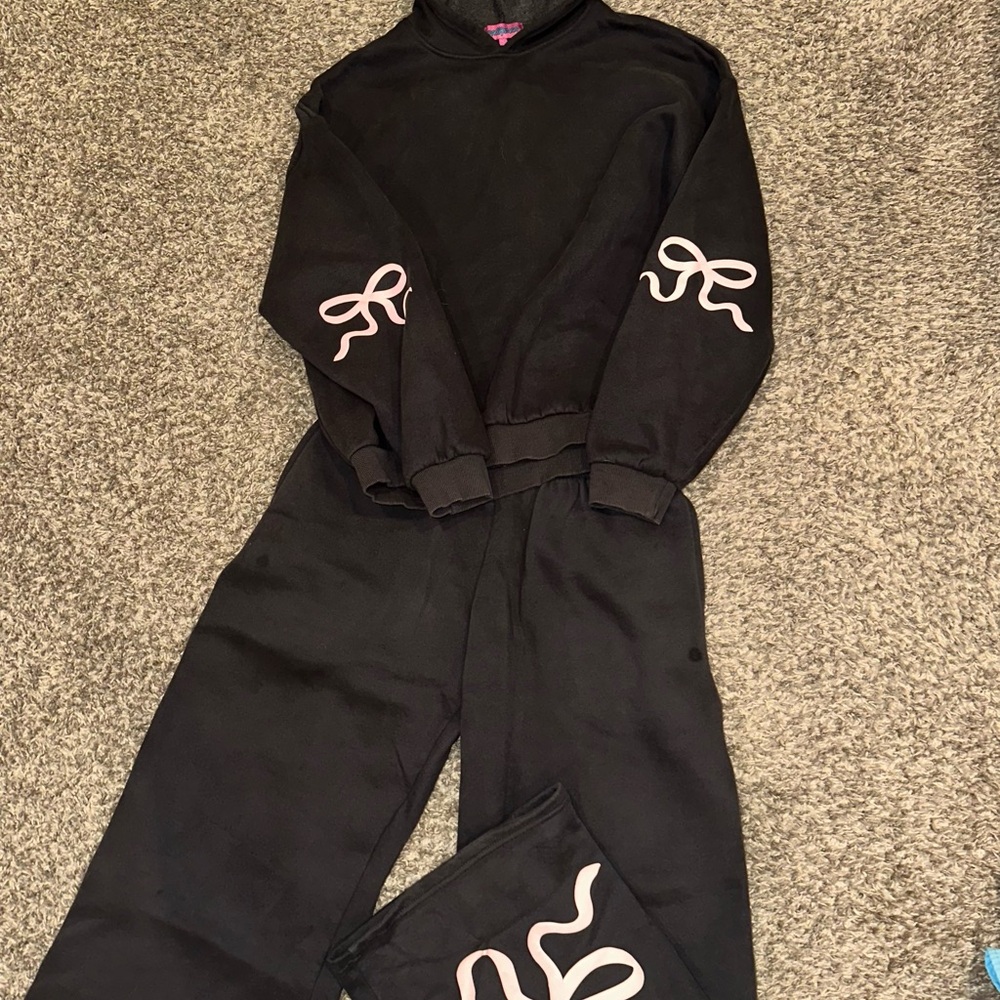 Edikted Black Sweatshirt with Pink Accents